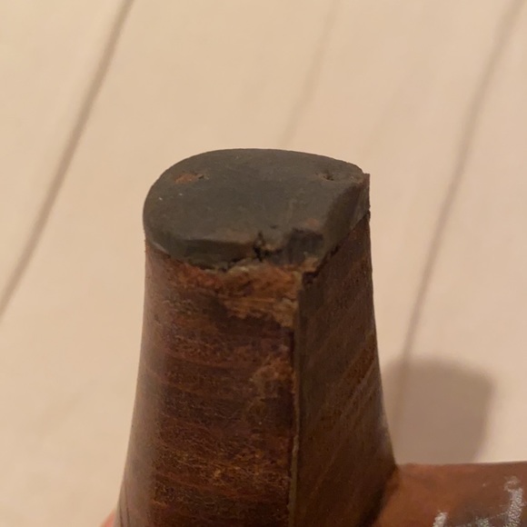 Vero Cuoio Brown Leather Mid Calf High Heel Boots - Picture 6 of 9